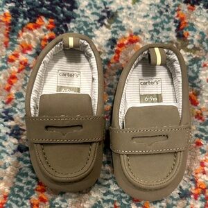 Carter's Olive Green Moccasins for Kids